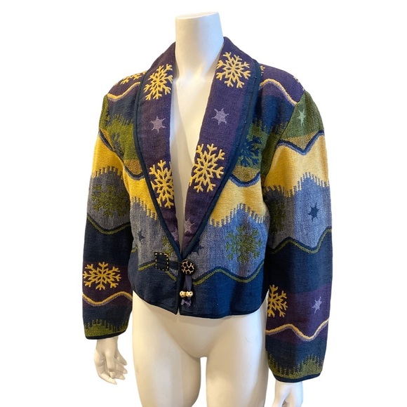 VINTAGE FLASHBACK Southwestern Style Blazer, Size Medium - Picture 5 of 11